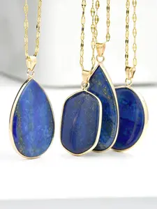 Vintage Elegant Natural Stone Pendant Necklace, Fashion Vintage Bohemian Jewelry for Party, Daily Clothing Decor, Trendy All-match & Exquisite Jewelry for Birthday Gift, Fashionable Accessories, Boho Style Jewelry
