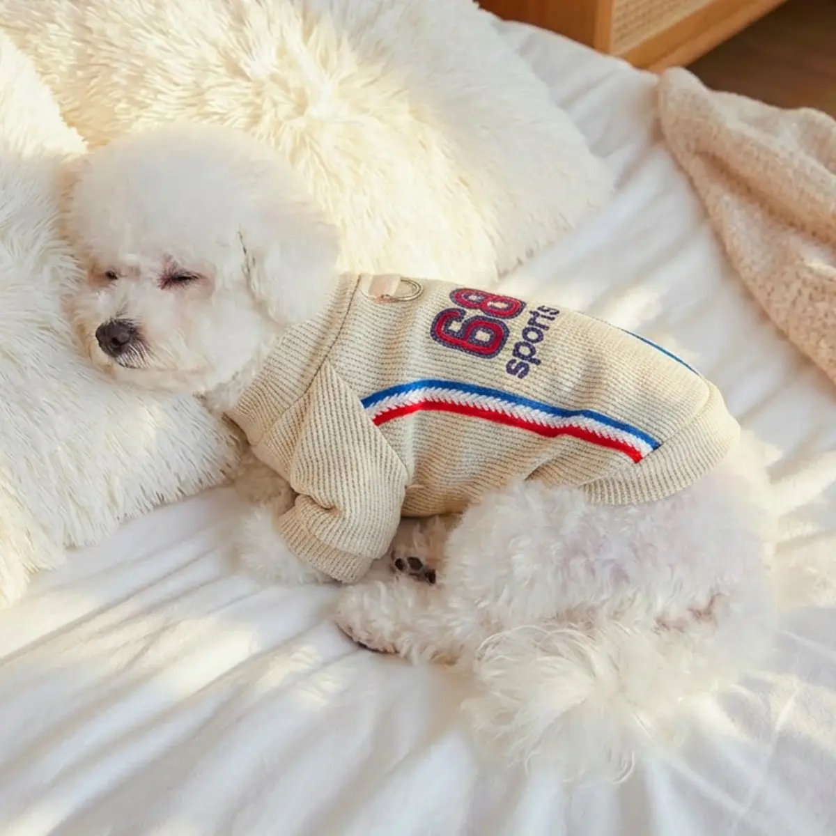 68 Small Pet Sports Shirt, Two-Leg Design for Dogs & Cats, Teddy Bichon Pomeranian Shih Tzu Clothes, Comfortable & Stylish
