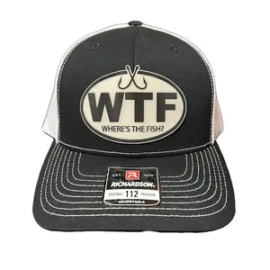 Wtf Where’S The Fish Hat – Funny Leather Patch Trucker Hat, Snapback Cap, Fishing Humor Meme Hat, Bold Outdoors Statement Hat, Viral Tiktok Gift For Him, Everyday Casual Cap
