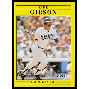 Kirk Gibson 1991 Fleer #199b Los Angeles Dodgers