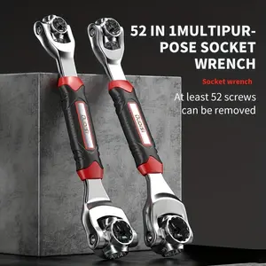 OUDISI 52-in-1 Multi-Function Socket Wrench Set, SAE 5/16in-3/4in, 360° Rotating Head, Non-Slip Handle, Universal Car Tools for Home & Car Repair, Tools for Mechanics with Local Warehouse Delivery