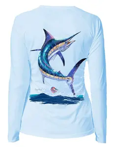 Blue Marlin Performance Shirt for Fishing and Outdoor Sports - UPF 50+ Sun Protection