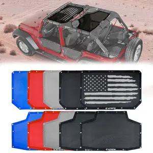Xprite Jeep Wrangler JKU Bikini Mesh Sunshade Top 2007 to 2018 4 Door UV Protection Mesh Roof Shade for Jeep