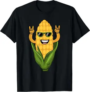 100% Cotton Funny Corn Design For Men Women Sweet Corn On The Cob Lovers T-Shirt