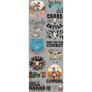 Cowgirls Don't Cry DTF Transfers Gang Sheet 22” wide x 60” long DIY Direct to Film T Shirt Transfers