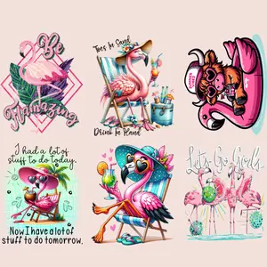 Summer Flamingo  - 30x24 - PREMADE GANG SHEET