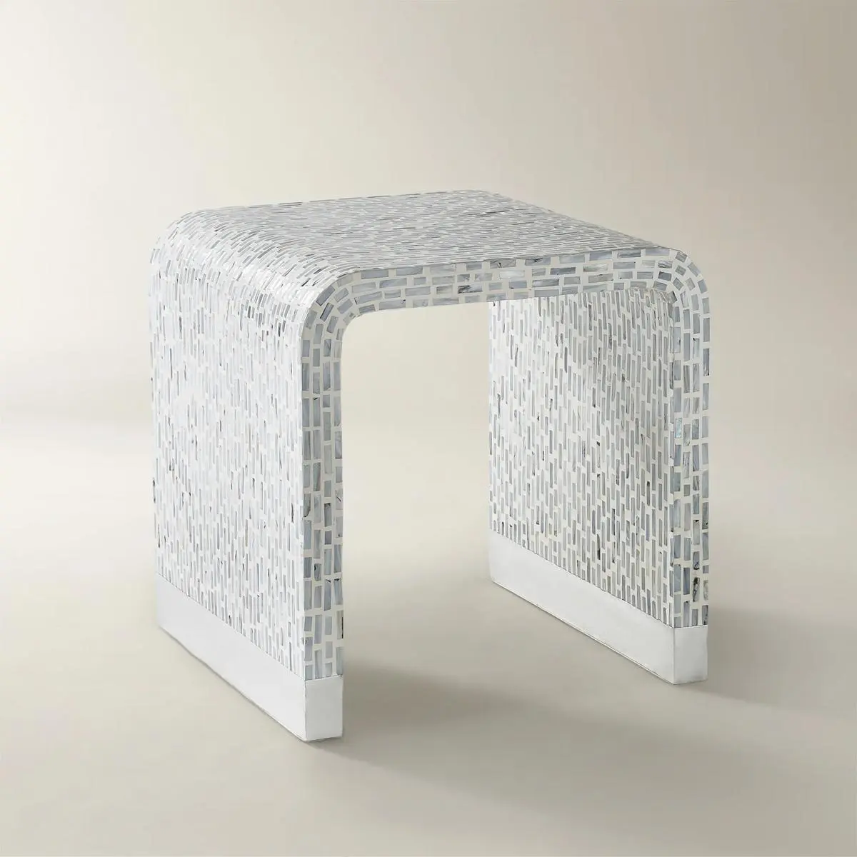 Z Gallerie Iridia & Stela High-End Sculptural Shiny Contemporary End Tables, Multi-Functional Bedside Cabinet for Indoor Living Spaces, High-End End Tables
