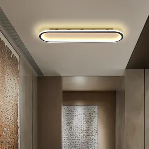 23.6" Long Ceiling Light, Modern LED Hallway Light Fixture, Adjustable Brightness, Slim Ceiling Light, Black Ceiling Lights, for Bedroom,  Hallway, Balcony, Dressing Room Interior furniture