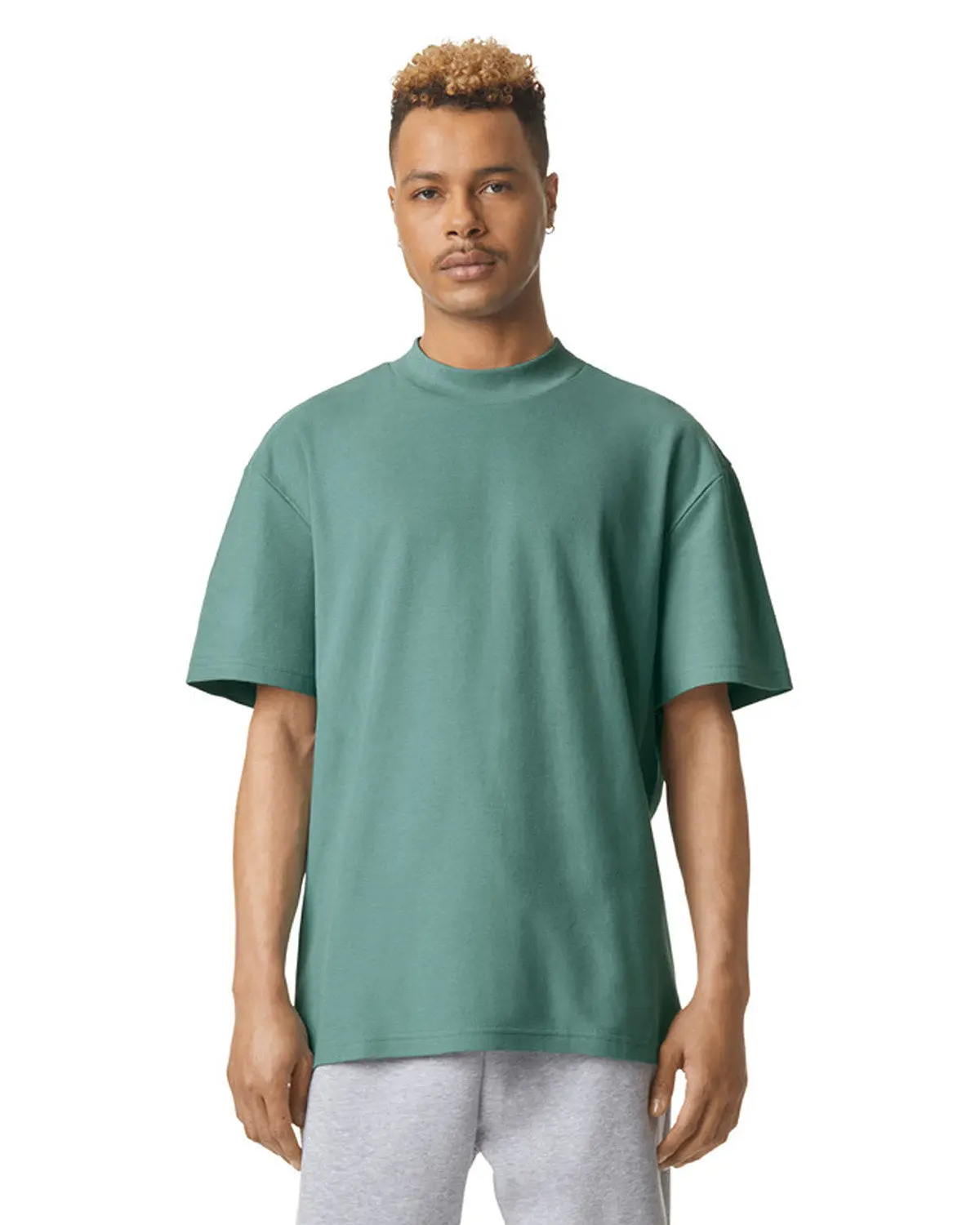 American Apparel 1PQ Pique Mockneck Tee