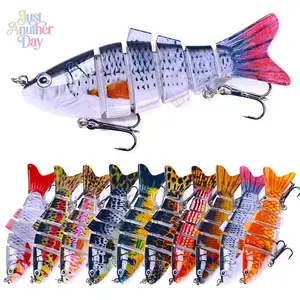 10cm 18g 6-Segment Multi-Jointed Sinking Bionic Hard Fishing Lure, Lifelike Swimming Action for Bass, Pike