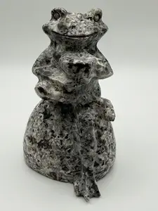 XL Yooperlite Frog on Stone Carving