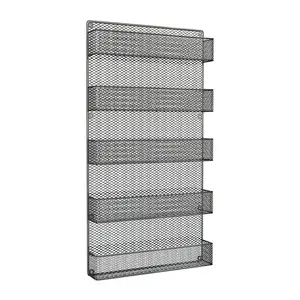 Hastings Home 5-Tier Wall Mount Spice Rack Organizer
