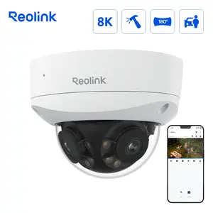 Reolink 16MP UHD IK10 Vandal-Proof PoE Camera with 180° Panorama Motion Track Two-way Audio 24/7 Recording Duo 3V PoE Security IP Camera