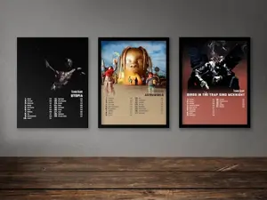 Set Of 3 Album Poster Astroworld UTOPIA Rodeo Jackboys Birds in the Trap Sing McKnight