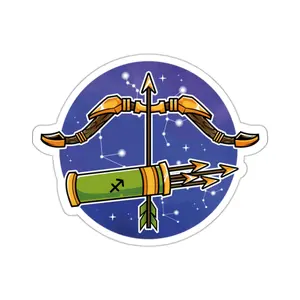 Zodiac Sign Sticker - SAGITTARIUS Sticker / Sagittarius Zodiac Sticker / Sagittarius Horoscope Sticker Decor Decorative Waterproof Glossy Vinyl Tiles Sticker