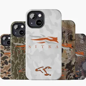 Vintage Sitka Waterfowl Camouflage Phone Case, Ol School Camo Duck Hunting Aesthetic For iPhone 17 16 15 14 13 12 11 8 X, Durable Accessories, Outdoor, Unique Accessories