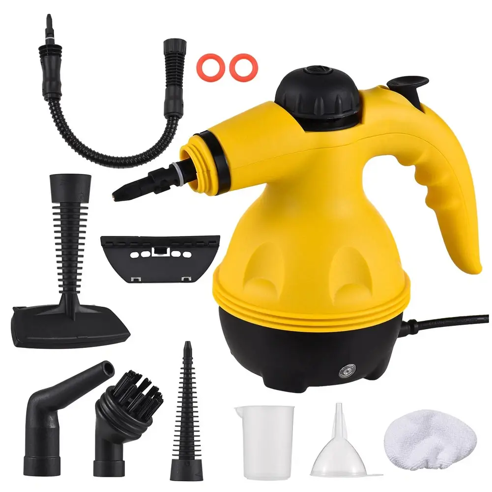 Pressurized Handheld Steam Cleaner, 12 Accessories, 150ML Large Capacity, Multi-Surface Deep Clean, Floors, Cars, Grout, Upholstery, Natural Steam, Sa