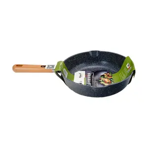 Zhang Xiao Quan 28cm Non-Stick Frying Pan - Volcanic Rock Stone Coated, Even Heat Distribution, Durable Skillet for Home Cooking, North America Version, Gray