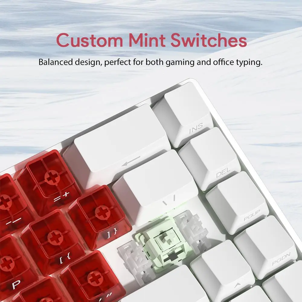 FURYCUBE x ZIFRIEND TK68 60% Creamy Mechanical Gaming Keyboard