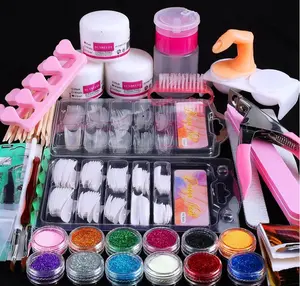 Acrylic Nail Kit for Beginners with Everything 12 Glitter Acrylic Powder, Tips, Decoration Supplies for Professional Nail Art Tools Women DIY Gifts