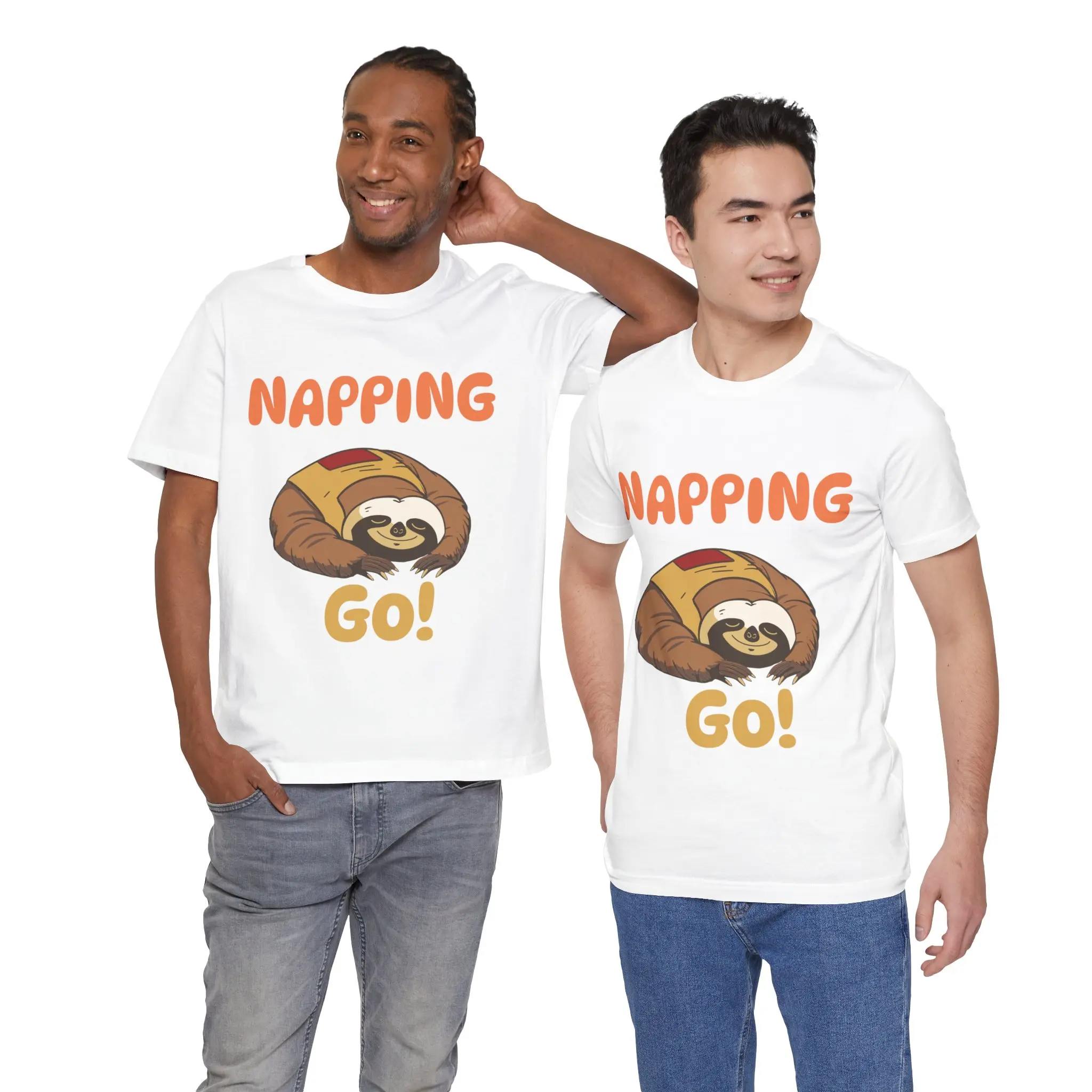 Napping….Go! Unisex Tee Shirt - Comfy Sleep Lovers' Short Sleeve Top, Pajama Shirt, Resting Apparel, Bedtime Clothing, Nap Lover Gift