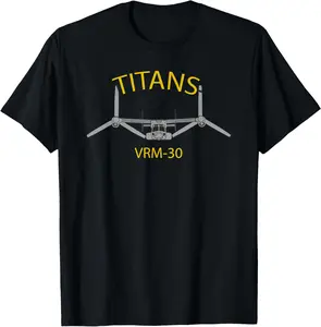 100%cotton VRM-30 Titans V-22 Osprey Airplane Squadron T-shirt T-Shirt