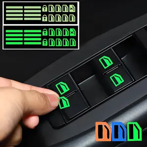 Car window button glow stickers, upgrade switch, night-time fluorescent stickers, car interior stickers, Decal For Cars, car accessories
