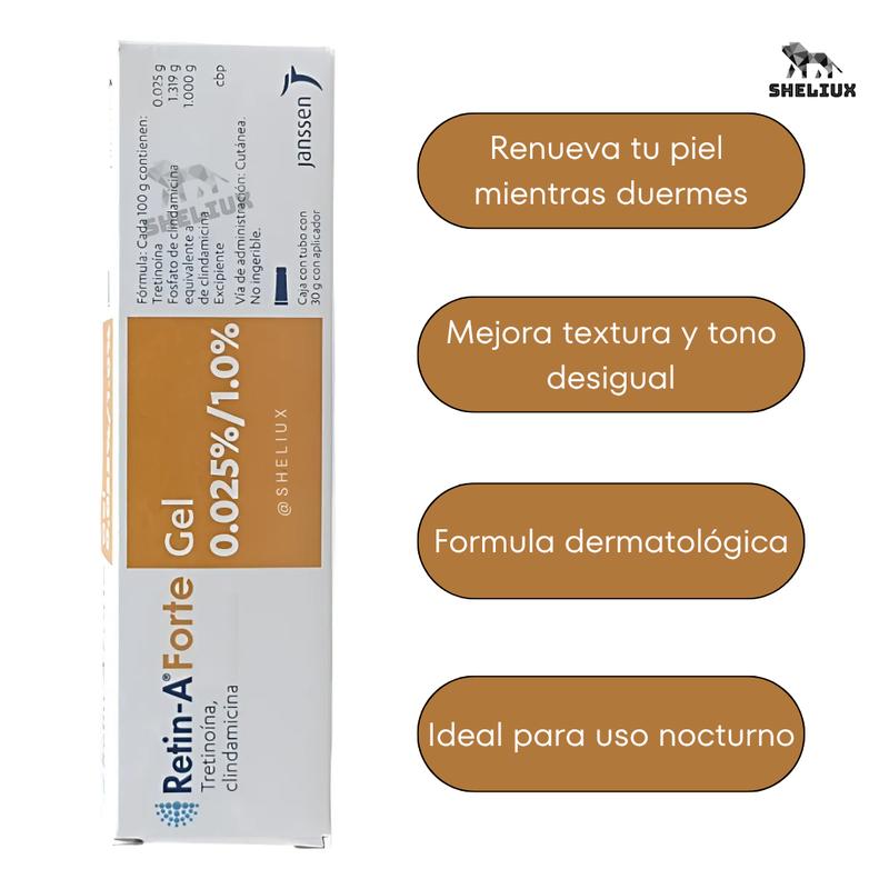 Tretinoina 0.025% Gel - 30g - Night Cream - Hydration & Elasticity Made in Mexico