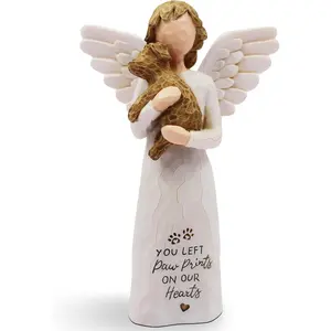 Dog Memorial Gifts for Loss of Dog Sympathy Gift - Pet Memorial Gifts for Dogs, Dogs Mom Gifts for Women, Friendship, Golden Retriever Gifts, Sculpted Hand-Painted Figure