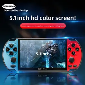 x7 plus retro 8G dual joystick PSP game console 5.1inch high-definition large-screen handheld game console