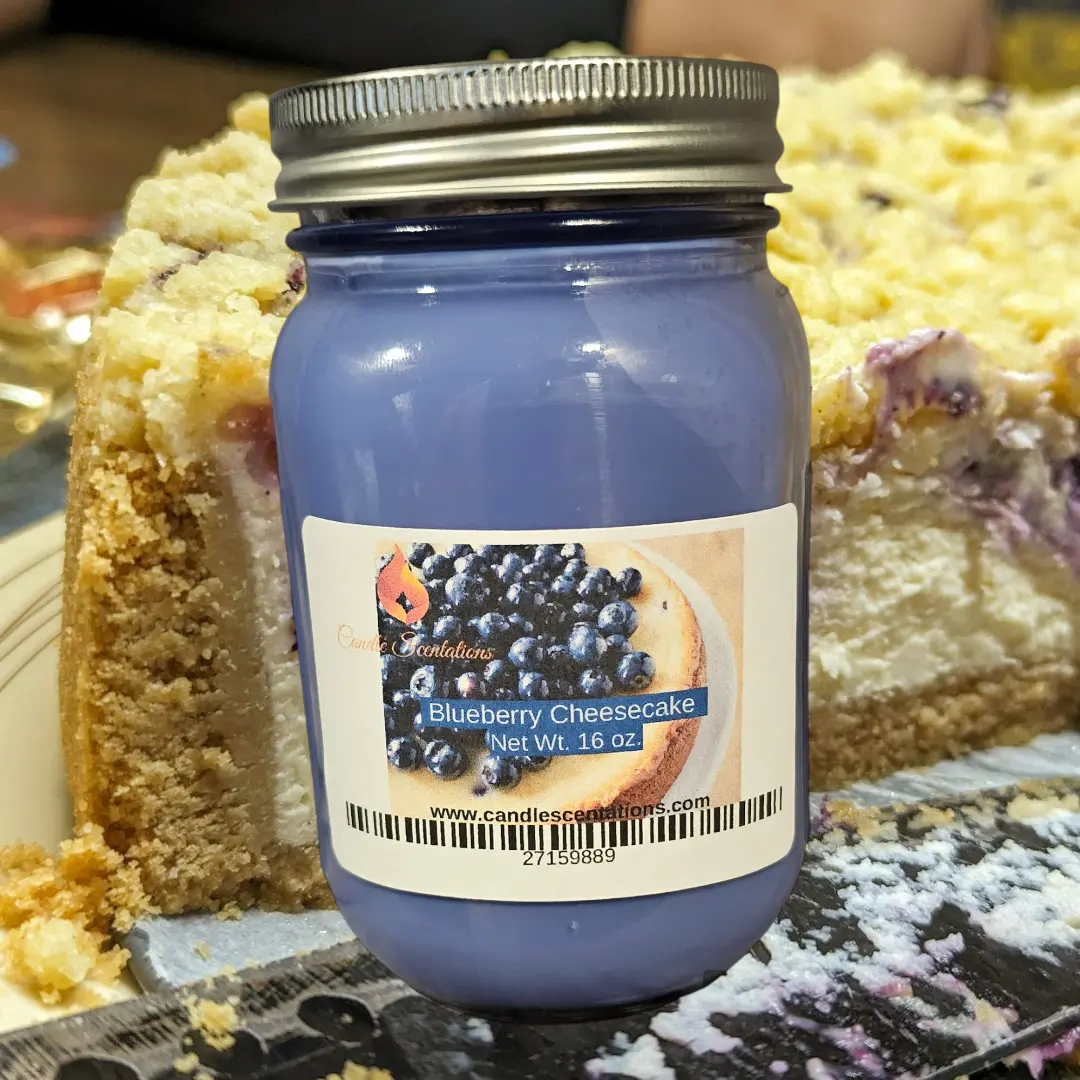 Blueberry Cheesecake 16oz Candle - Decorative Scented Candle with Blueberry Flavor - Perfect for Freshening the Air