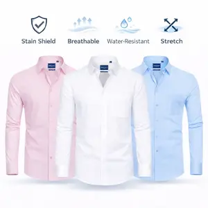3-Pack AMZPURE Men's Stain Sheild Business Casual Long Sleeve Dress Shirts Slim Fit Button Down Shirt 3-Pack AMZPURE Men's Stain Sheild Business Casual Long Sleeve Dress Shirts Slim Fit Button Down Shirt