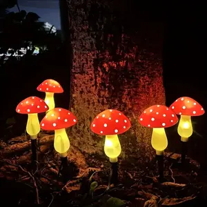 Solar Powered Mushroom Lights, Solar Landscape Lights, Ip65 Waterproof, 8/12/20 Pack, Outdoor Garden Decor, 8 Lighting Modes, Perfect for Parties