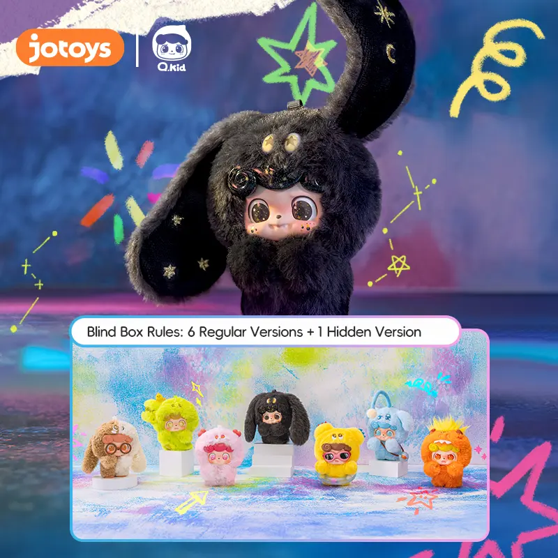 JOTOYS Q KID Emotional Hairy Monsters Plush Blind Box [Cute