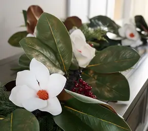 6' Magnolia & Pine Floral Holiday Garland by Kim Gravel