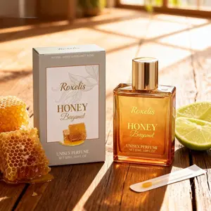 Honey Bergamot Perfume by Roxelis, Unisex Fragrance, 50ML Natural Scent, Ideal for Him & Her, Perfect for Day or Night Wear, Long Lasting Perfume