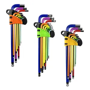 28PCS Hex Key Set, Allen Wrench Set, Metric 1.5-10mm, SAE 1/16"-3/8", Torx T10-T50, Cr-V Steel，Precision Hex Key Set