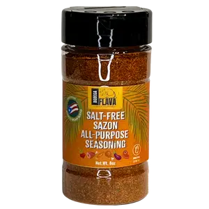 Bodega Flava Latin Seasonings Natural Salt-Free Puerto Rican Sazón Seasoning, No MSG, 8 oz jar Flavor Spice