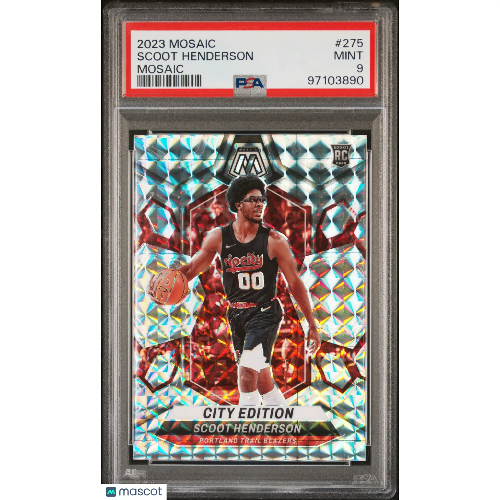 Scoot Henderson PSA 2023 Panini Mosaic #275 9