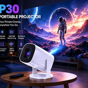 P30 Mini Portable Projector, Auto Keystone Correction, Wireless Phone Casting, Bluetooth-compatible 5.4, Lightweight, Home Theater, Outdoor Camping