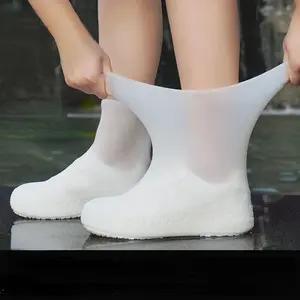 Reusable Latex Rain Boot Covers Waterproof Durable Non-Slip Silicone Outer Shoe Covers for Rainy Days Outdoor Rain Gear