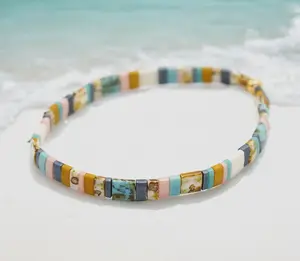 Tile Bead Bracelet-Shoreline