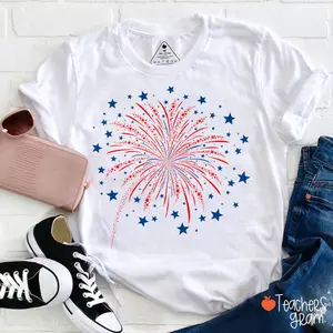 4th Of July Firework Teacher T-Shirt