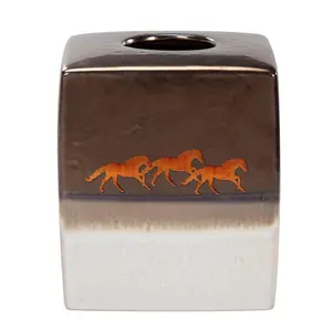 Running Remuda Ceramic Tissue Box Cover