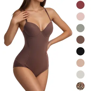 Women's Postpartum Shapewear Bodysuit with Bra Pads, Tummy Control, Butt Lifting and Full-Body Slimming Plus Size Shaper