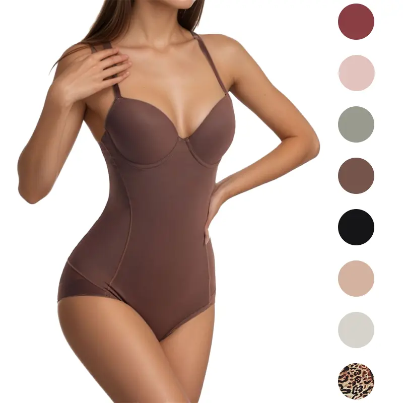 Women's Postpartum Shapewear Bodysuit with Bra Pads, Tummy Control, Butt Lifting and Full-Body Slimming Plus Size Shaper