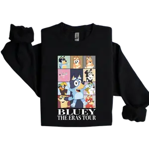 Bluey Eras Tour Family Cartoon Sweatshirt  - Gift For Women Comfort Cotton