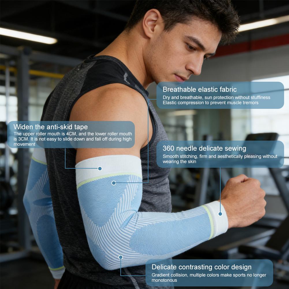 High-Elastic Breathable Compression Arm Sleeves for Outdoor Enthusiasts, Soft and Lightweight for All Sports Scenarios Including Fitness, Running, Cycling, Hiking and Outdoor Training, Ensuring Comfort and Flexibility