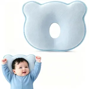 New Upgrade Donut Pillow Prevents Flat Head & Shapes Baby Head, Ultra Soft Breathable Memory Cotton Pillow For Newborns