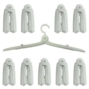 Children’s Foldable Portable Travel Hangers - 10-Pack, Ultra Portable, Instantly Folding, Space-Saving - Ideal for Suitcases, Children’s Closets - Perfect for Hanging Underwear, Camisoles, Slips
